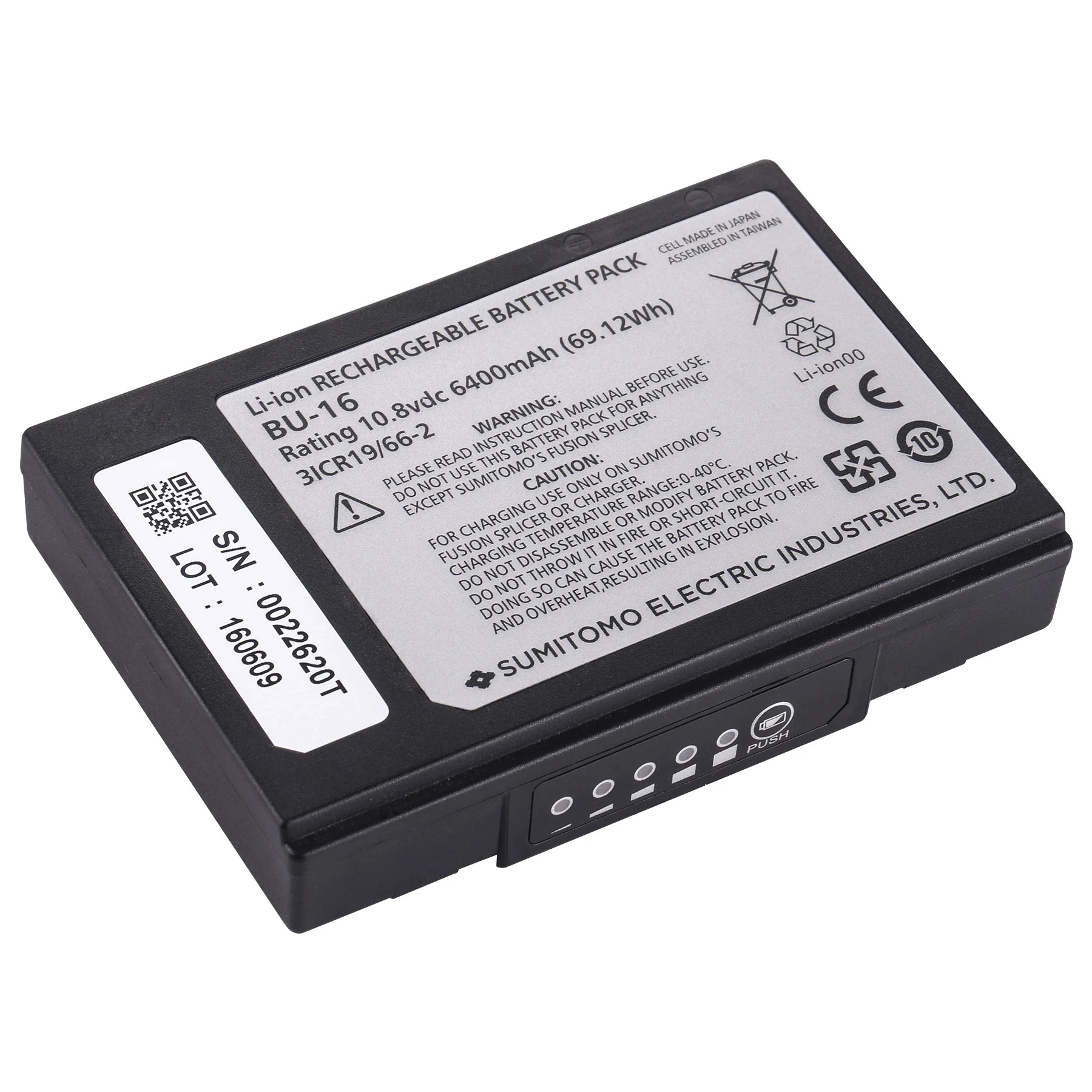 Original Made in Japan Sumitomo BU-16 battery pack for T-82C T-72C T72M Type 82C Type 72C Fusion Splicer Welding Machine