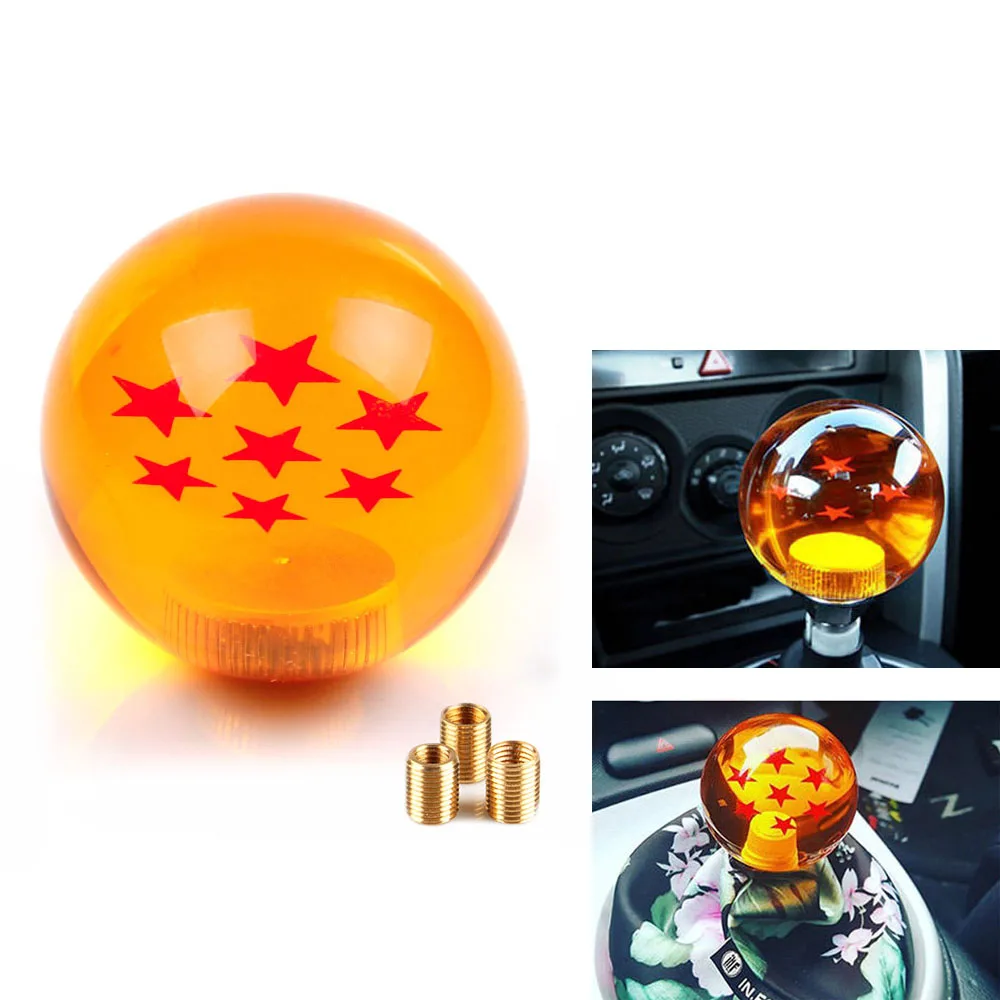 

Hot Universal Rare Gear Shift Knob Seven Stars Acrylic Crystal Car Shift Knobs With Screw Nut RS-SFN042