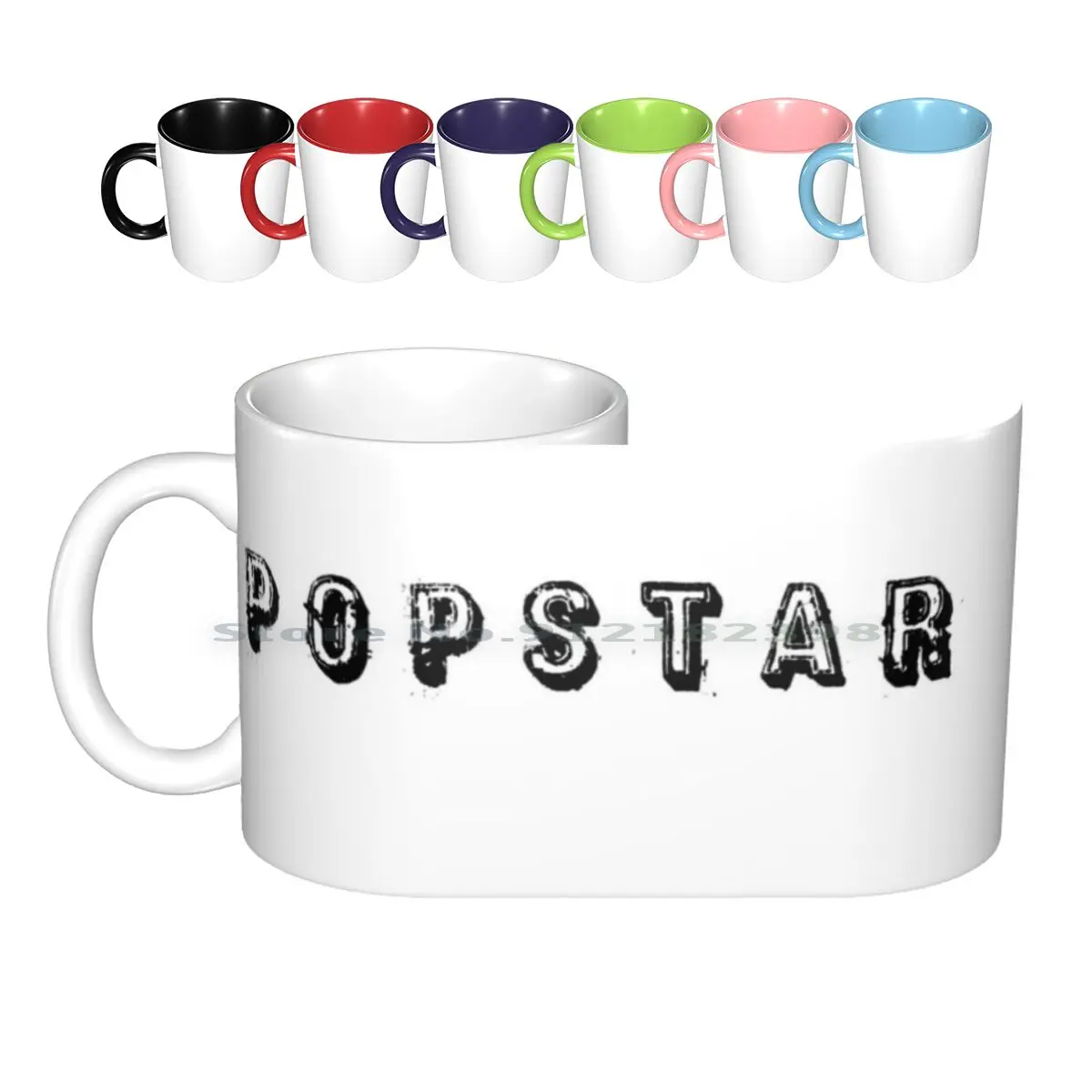 Fun Popstar T-Shirt Ceramic Mugs Coffee Cups Milk Tea Mug Fun Star Music Creative Trending Vintage Gift Bottle Cup