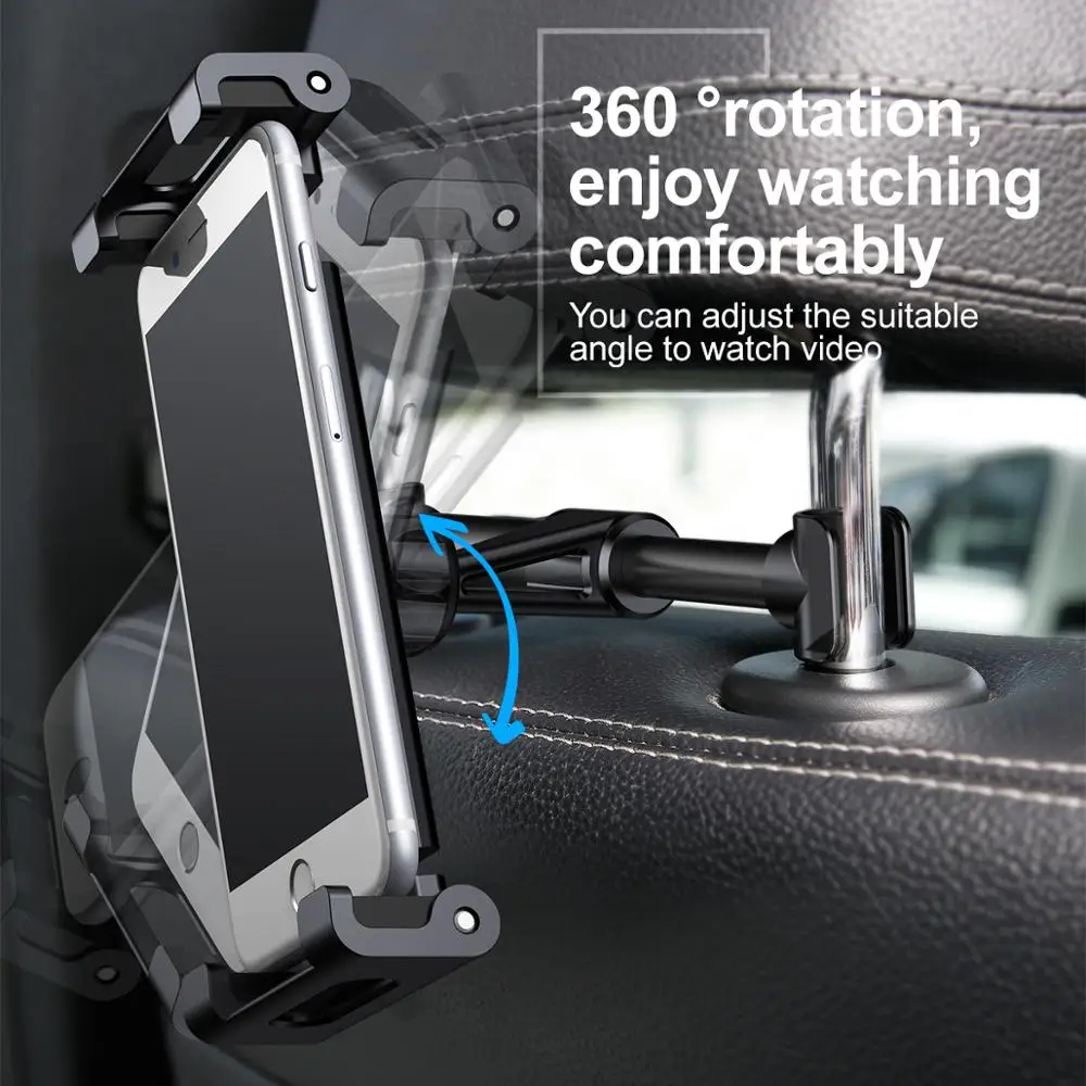 Baseus Car Back Seat Mount Tablet Car Holder For iPad 4.7-12.9 inch Car Phone Holder Auto Headrest Backseat Car Holder Stand