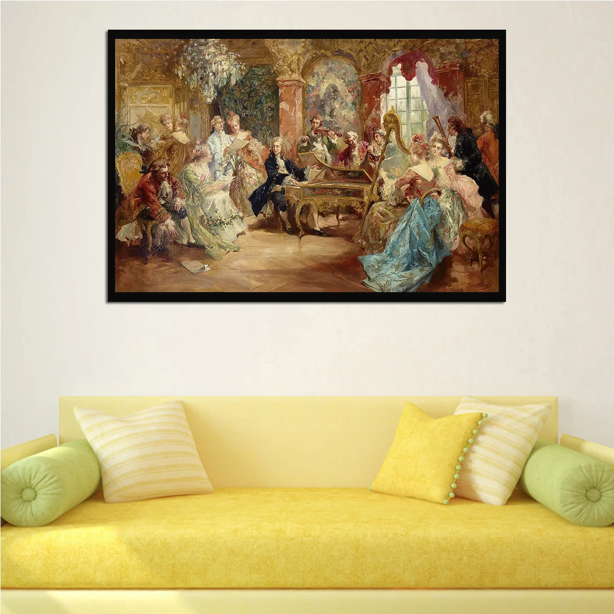 European Court Figure Canvas Painting Classical Nobility Poster and Prints Wall Art Pictures for Home Living Room Decoration