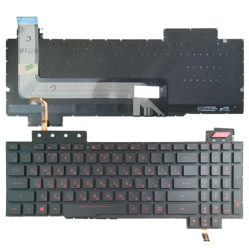 

Russian Backlit laptop keyboard for ASUS ROG FX503 FX503V FX503VM FX503VD FX63 FX63V FX63VD FX63VM ZX63V 90NR0GN1-R31US0