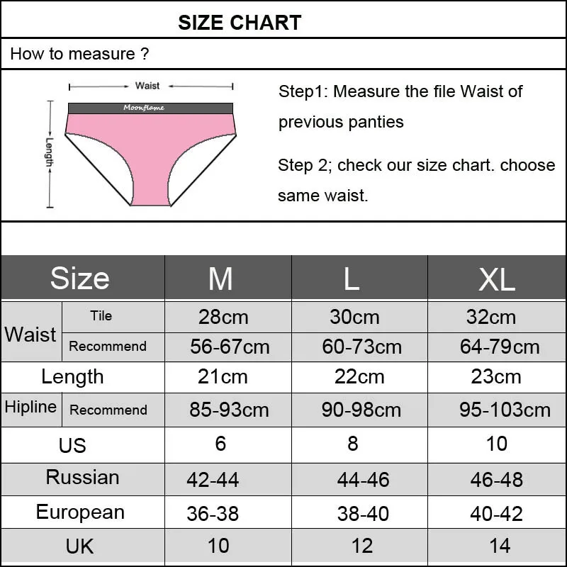 Moonflame 5 Pcs/lots Seamless Cotton Briefs Sport Comfortable Solid Color Women's Panties