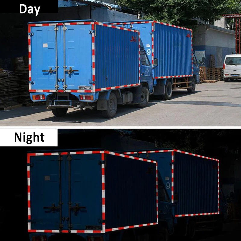 Reflective Tape Safety Warning Car Decoration Sticker Reflector Protective Tape Strip Film Auto Motorcycle Sticker image 5