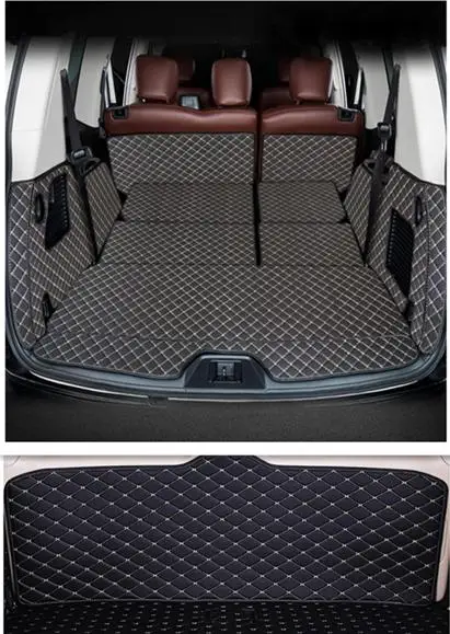 High quality! Full set car trunk mats + Back door mat for Nissan Patrol Y62 7 8 seats 2024-2011 cargo liner boot carpets cover