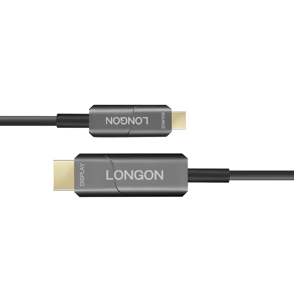 LONGON USB Type C to HDMI Active Optical Fiber Adapter Cable 5m 10m 15m Support 4K 60hz HDR For Macbook Pro 2019 XPS13 Huawei TV