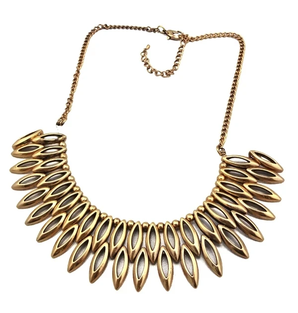 Egypt Gold Metal Bronze Black Bib Statement Necklaces for Women Bohemian collier femme Gypsy Tribal Cocktial Party Jewelry
