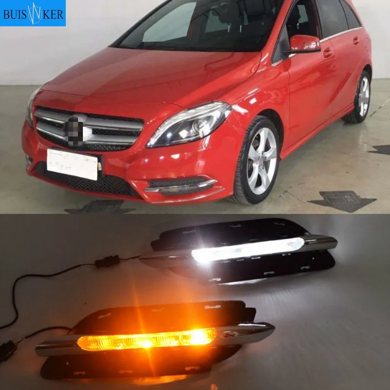 

1 Pair Car DRL LED 12V Daytime Running Lights daylight lamps For Mercedes Benz W246 B180 B200 2011 2012 2013 2014