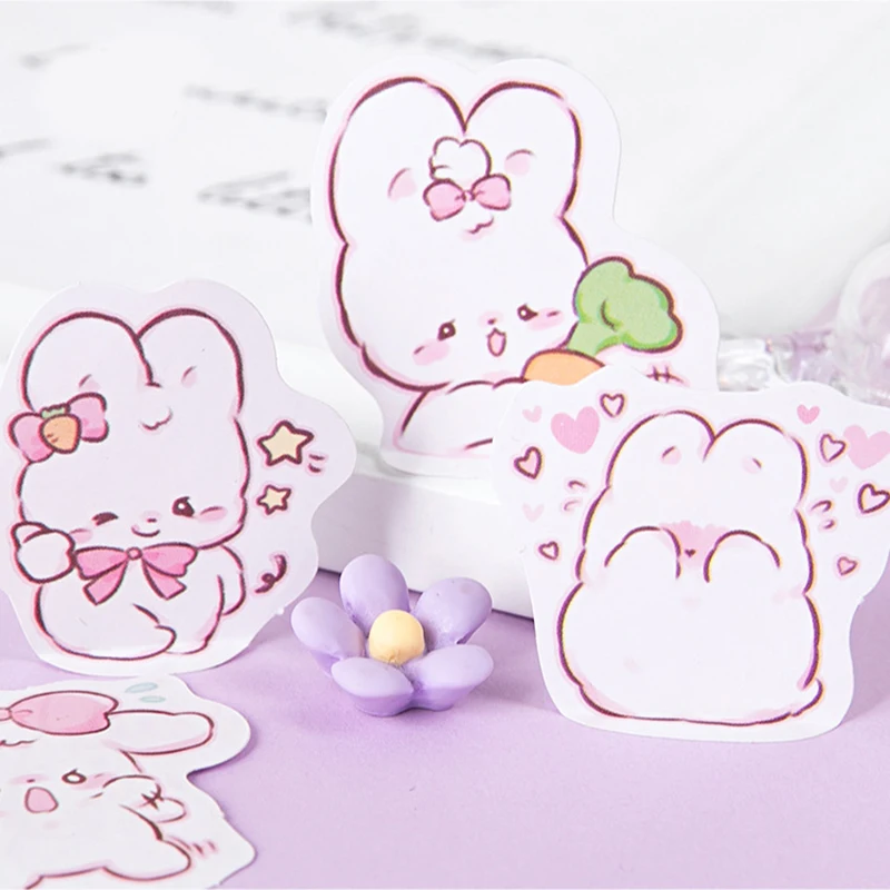 45 Stks/pak Schattig Konijn Dagelijks Kawaii Decoratie Stickers Planner Scrapbooking Briefpapier Japanse Dagboek Zelfklevende Stickers