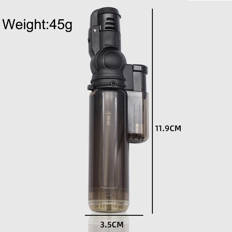 Plastic Unusual Lighters Jet Torch Lighter Refillable Butane Gas Windproof Outdoor Igniter Adjustable Neck Cigar Lighters