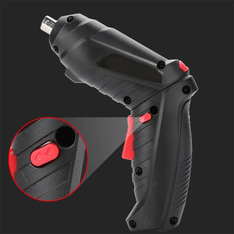 Black Electrical Screwdriver 3.6V Portable USB Charging Cordless Rechargeable Hand Dropship