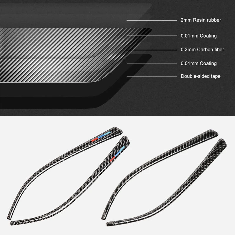 For bmw f30 f34 3 Series 3GT Carbon Fiber Styling Rearview Mirror Anti-Rub Strips Protector Anti-collision Strip Car Accessorie