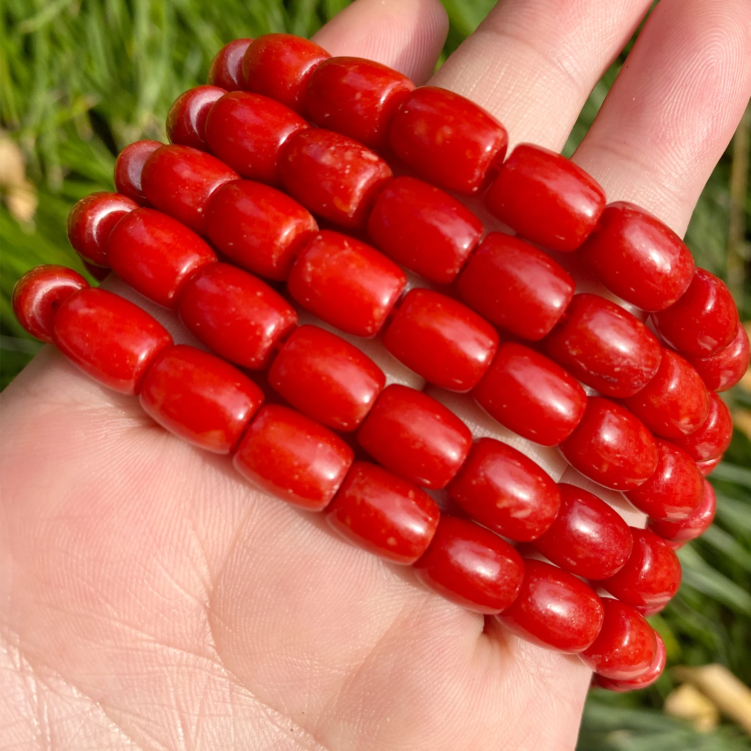 Drum Shape Red Coral Beads Loose Spacer Natural Stone Beads For Jewelry Making Fit DIY Charm Bracelet Necklace 15 inch Wholesale