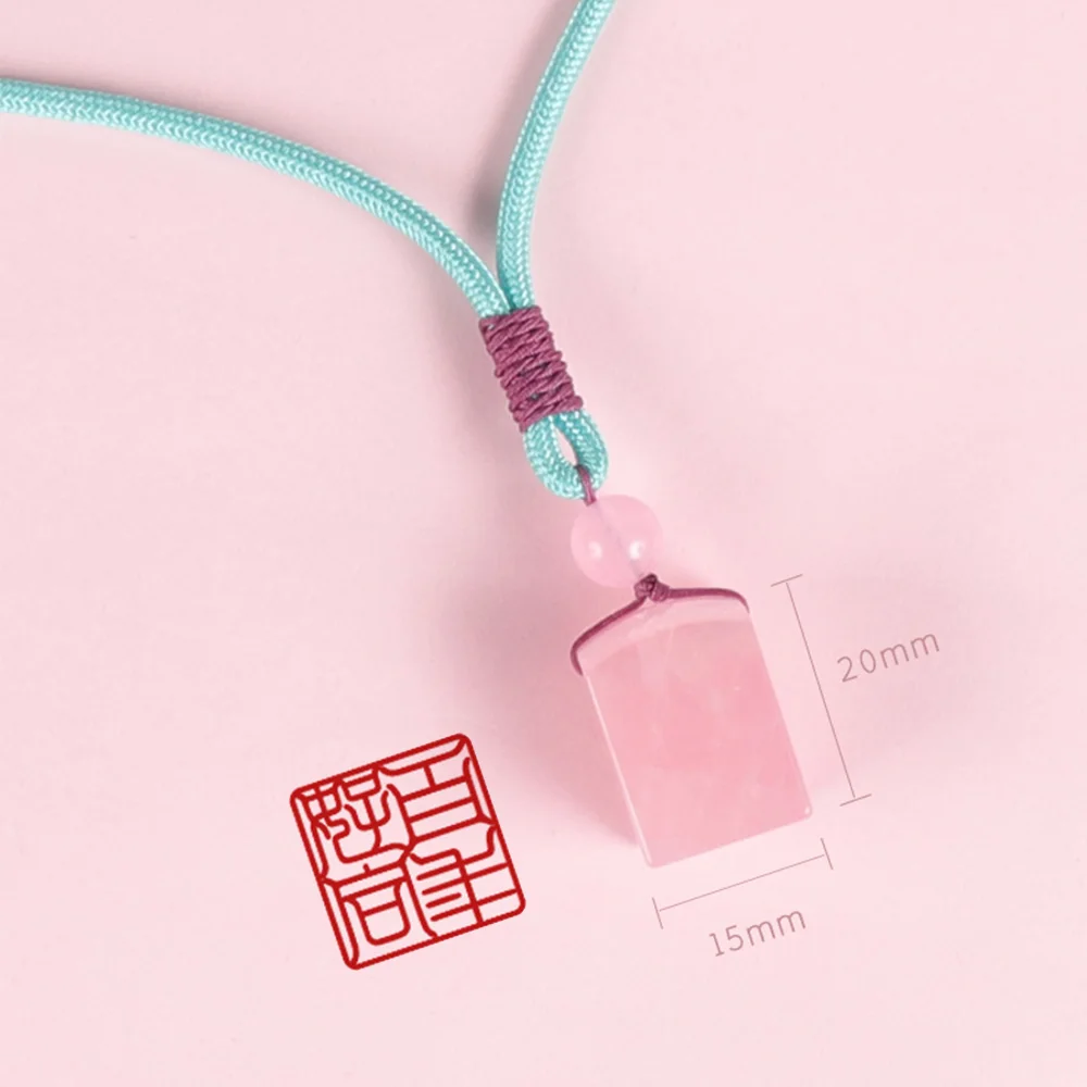 

Pink Crystal Pendant Stamps Baby Kids Name Seals Girlfriend 2022 New Year Birthday Gifts Custom Wedding DIY Crafts Jade Chapter