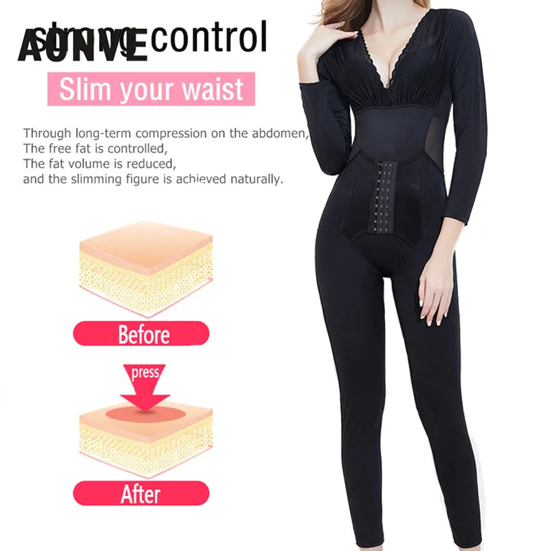 Aonve Sexy Lingerie Body Shaper Women Waist Trainer Lift Buttocks Women Corst Slimming Underwear Sexy Lace Bodysuit Bodyshaper