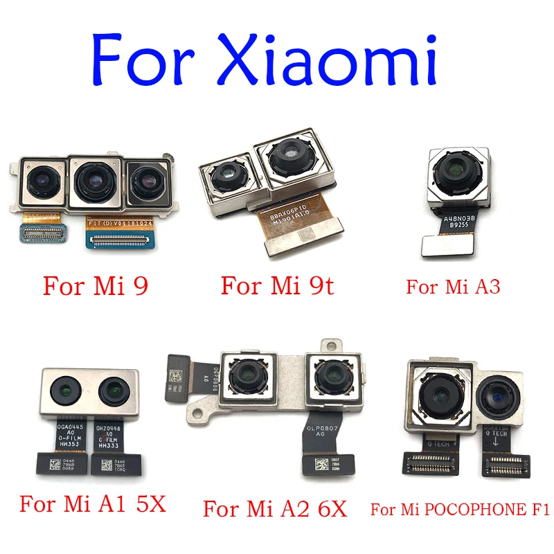 New Rear Main Back Camera  For Xiaomi Mi 9 5S A1 A2 8 Lite A3 5X 6X 9 9T Mix 3 Pocophone F1 Redmi K20 Pro Camera Replacement