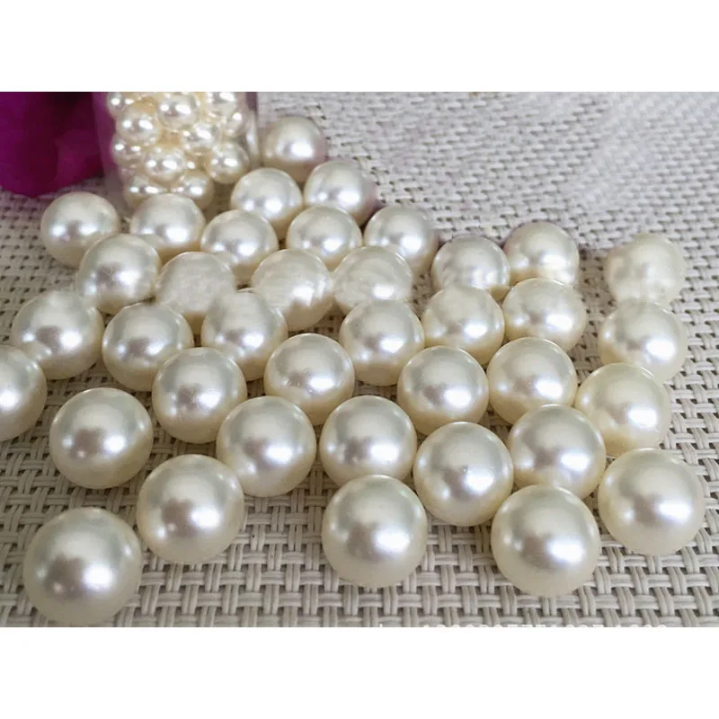 4mm-20mm High Quality Imitation Pearls Highlight Round Shape ABS No Hole Beads Handmade DIY Jewelry clothing Accessories