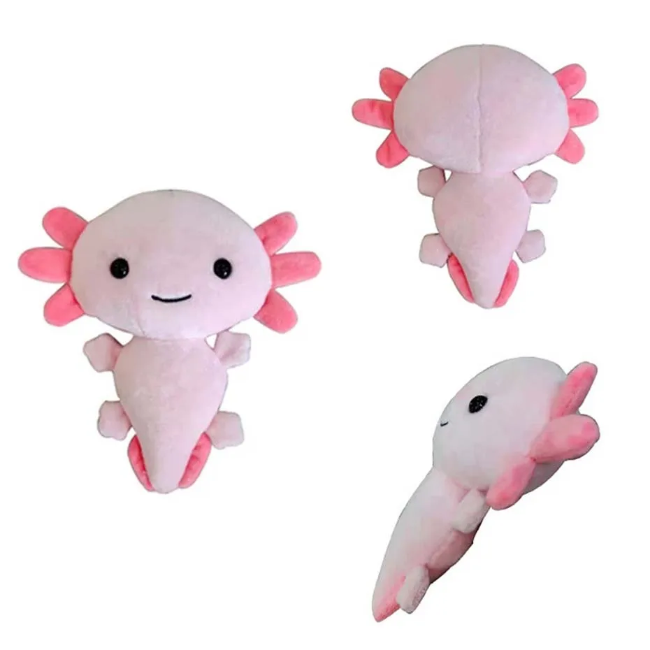 Axolotl-juguete de animales de peluche Kawaii para niños y niñas, figura de peluche Axolotl, juguetes de almohada de dibujos animados, regalos