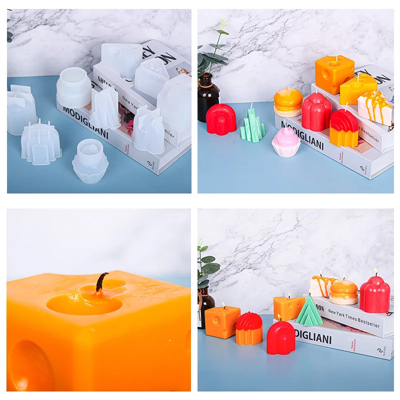 Candle Epoxy Resin Mould Cake Cheese Mountain Silicone Mold For DIY Soy Wax Candle Making Supplies Handmade Soap Molds