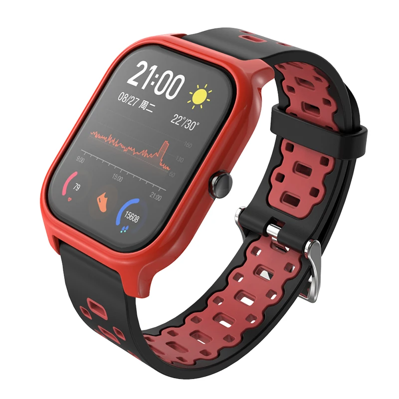 Ремешок на запястье для Xiaomi Huami Amazfit GTS, силиконовый браслет 20 мм, защитный чехол, аксессуары для Amazfit GTS Band