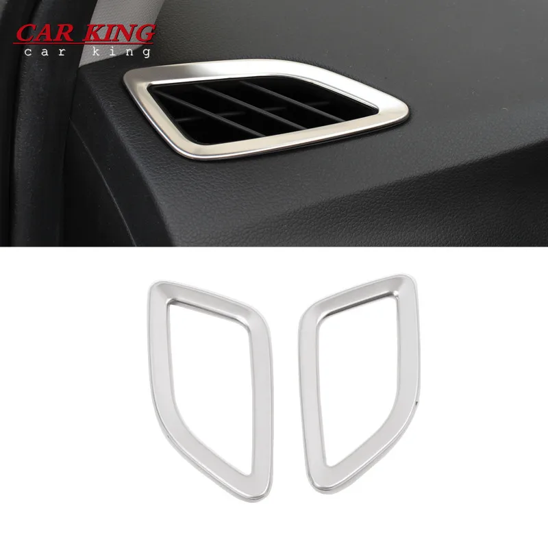 For Hyundai Solaris 2017 Car Air Conditioning Vent Outlet Covers Stainless steel Styling Interior Auto Decoration Trim Frame