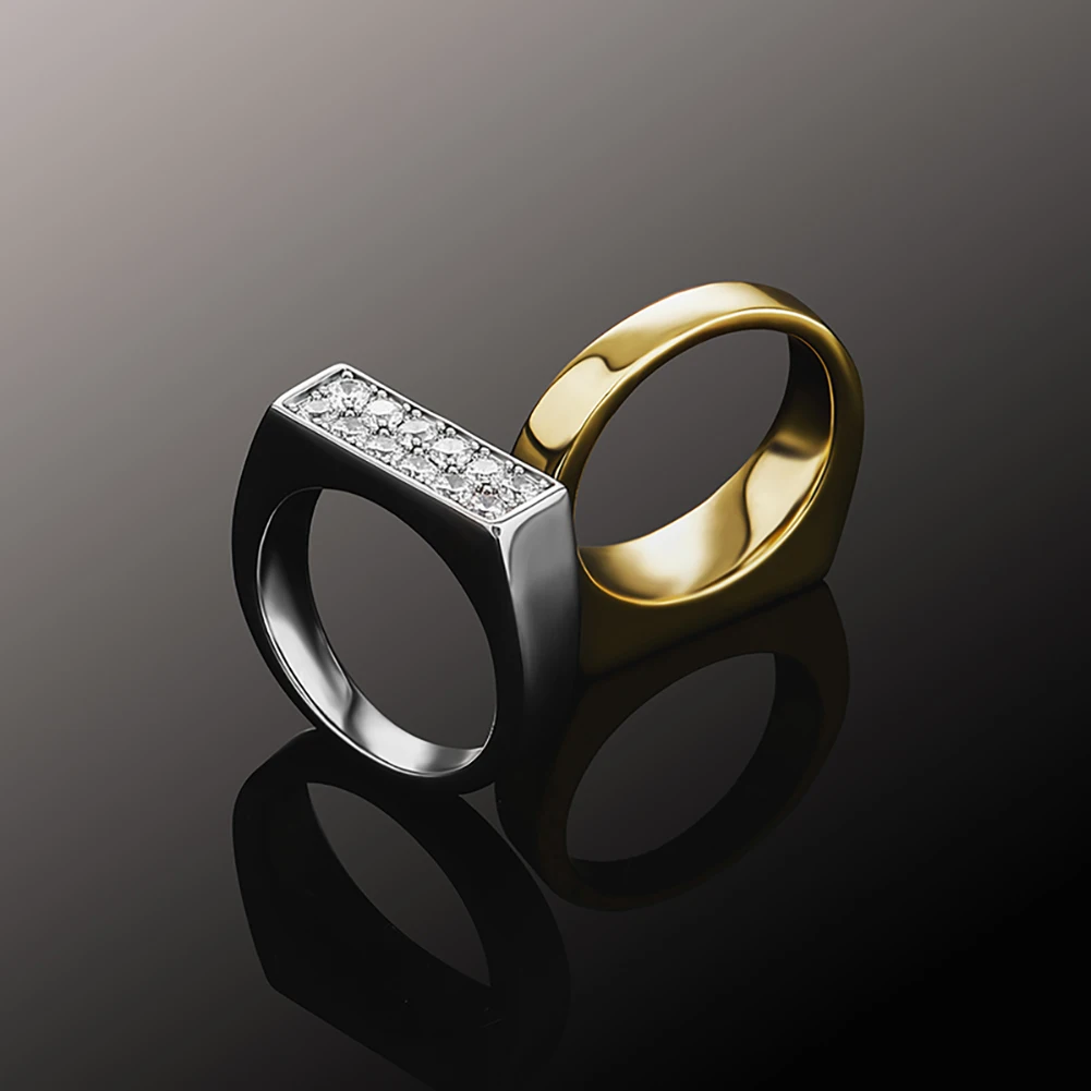 TOPGRILLZ High Quality Iced Out Cubic Zirconia Ring Hip Hop Fashion Jewelry Gift For Men Women