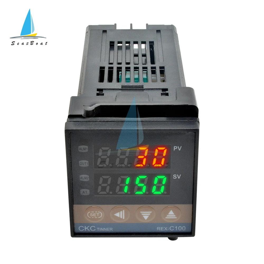 100-240VAC REX-C100 PID Intelligent Temperature Controller Universal/K Type REX C100 Thermostat SSR Relay Output