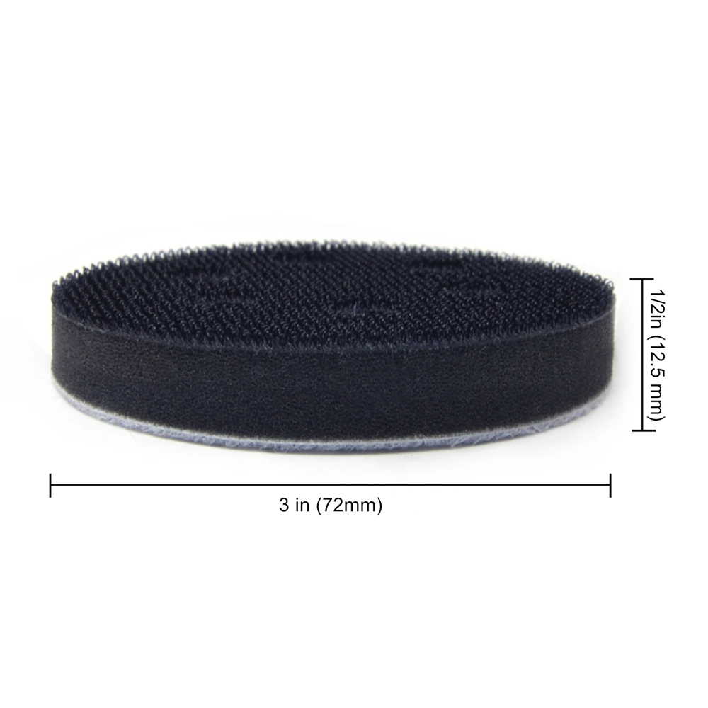 Imagem -02 - Poliwell Polegada 75 mm Hook & Loop Interface Pad Buraco Esponja Buffer Pad para Lixadeira Livre de Poeira Backing Pad Acessórios Ferramenta Elétrica