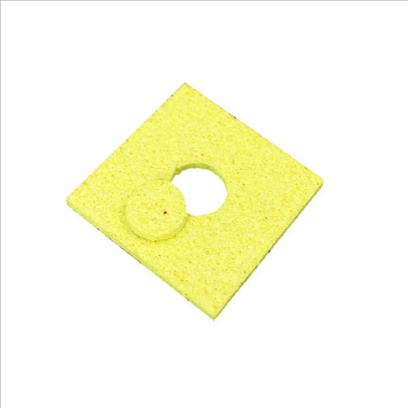 5pcs 5x3.5cm Universal Soldering Iron Replacement Sponges Pads Solder Iron Tip Cleaner Yellow Cleaning Sponge absorbent