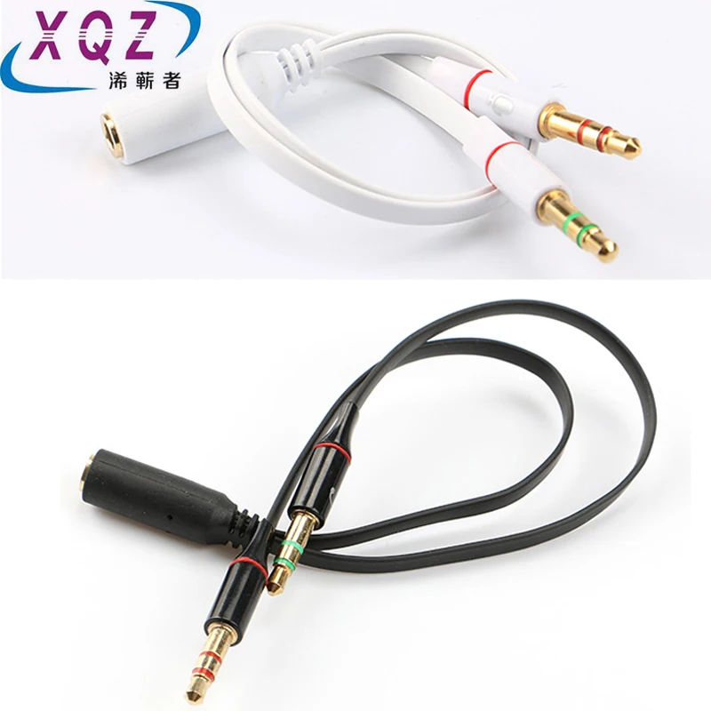 3.5mm Y cable 3.5mm female to microphone male+earphone male 3.5 two in one Audio Split Cable 3.5mm Dual 2 Male to Female