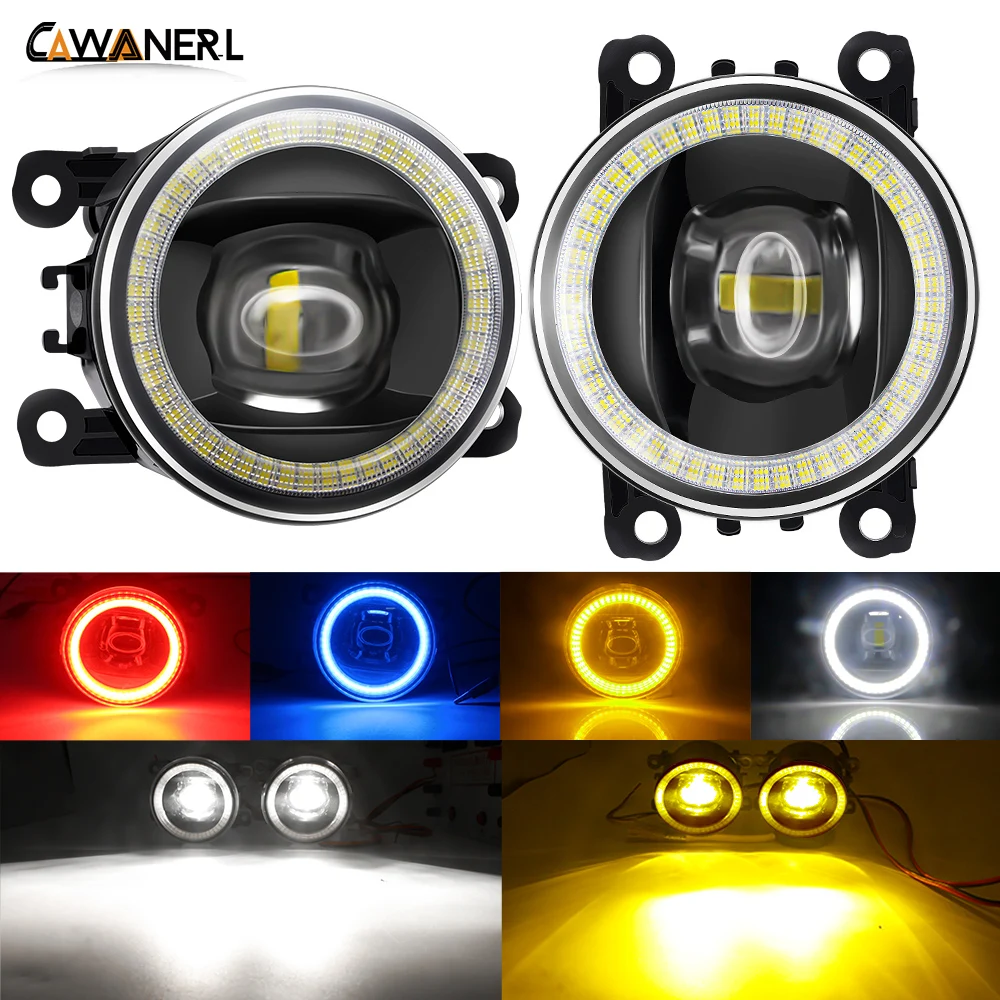 Car LED Fog Light Assembly Angel Eye Daytime Running Lamp For Mitsubishi Pajero L200 Outlander RVR Triton Galant Colt Eclipse