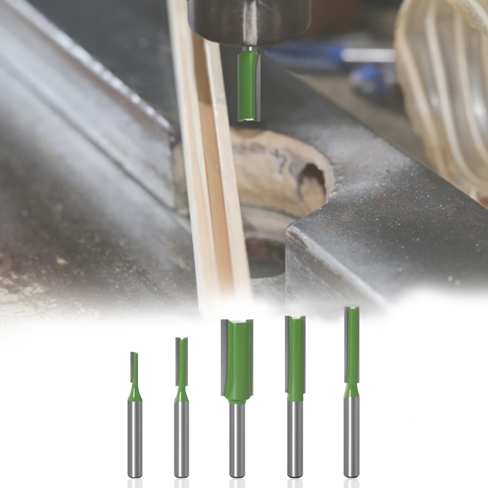 7 قطعة بت التوجيه 6.35 مللي متر (1/4 بوصة) عرقوب 3 4 5 6 8 10 12 مللي متر شفرة قطر الناي المزدوج بت لوود قاطعة المطحنة أداة