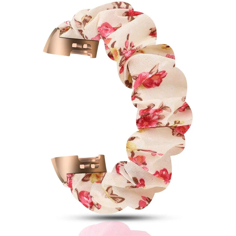 Scrunchies elastyczny pasek do Fitbit Charge 4/Charge 3 kobiety przyjemny wypoczynek wymiana bransoletki dla Fitbit Charge4 Correa