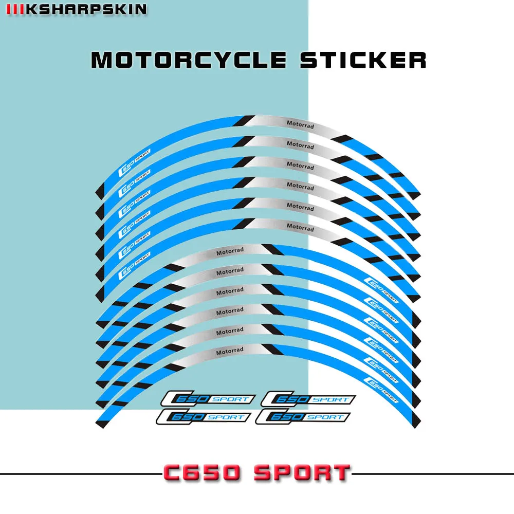 

High-quality waterproof decals for modification of motorcycle wheel rim stickers for BMW C650 sport