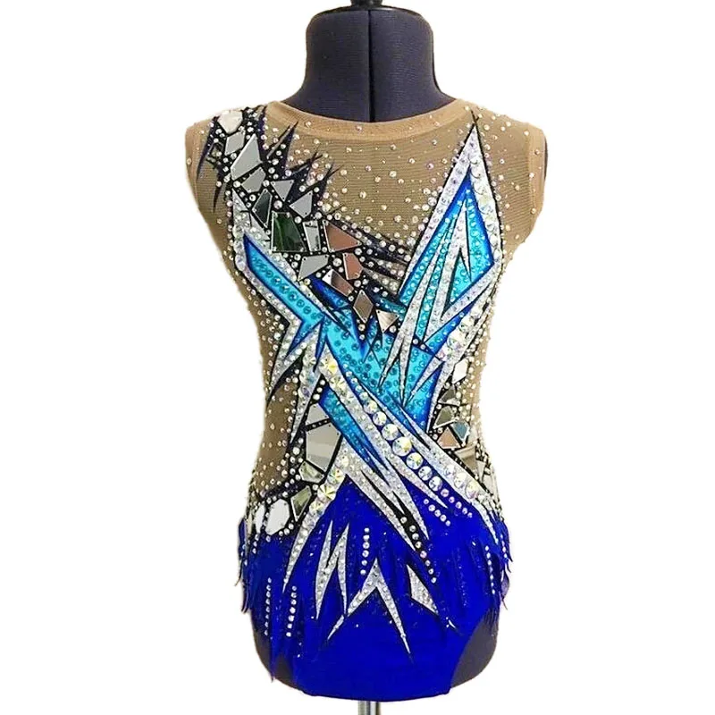 Custom Rhythmic Gymnastics Competition Dress for Girls and Women, Artistic Gymnastics Dresses, Elastic Spandex, 1 Piece