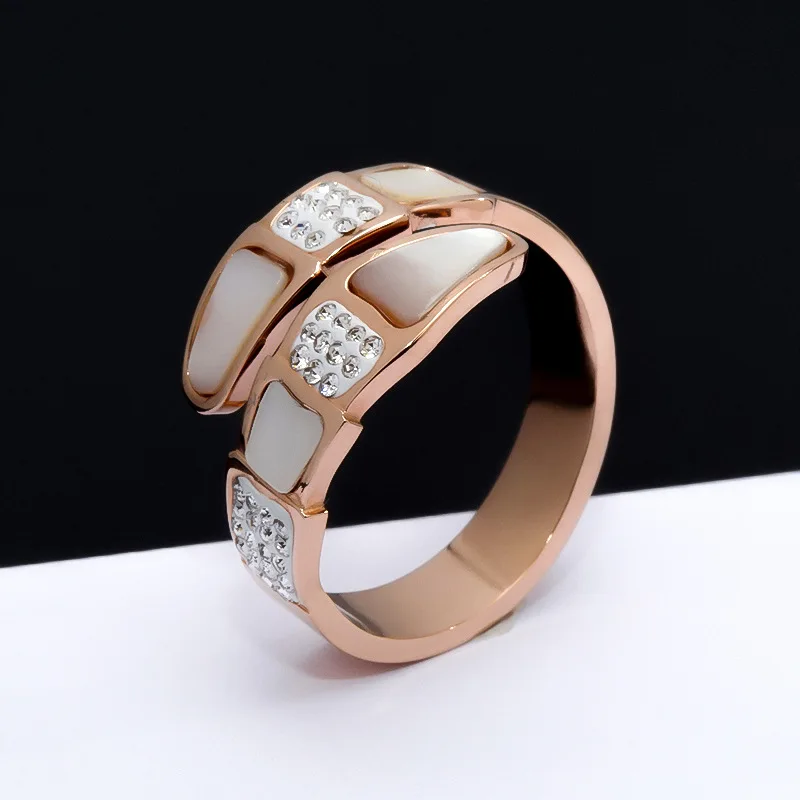 White Shell Snake-Shaped Ring Bracelet With The Same Paragraph Simple Cuff Bracelet For Women Fashion Jewelry Accessories