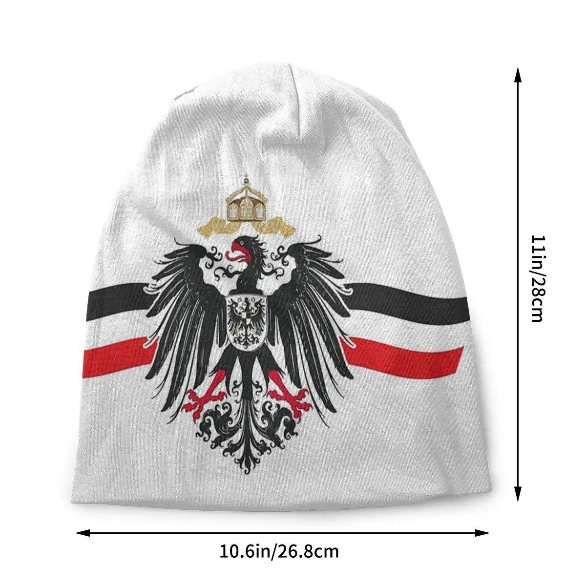 Bandiera dell\'impero tedesco Imperial Eagle Skullies berretti germania cappello Cool Street berretti Unisex cappello lavorato a maglia con cofano a