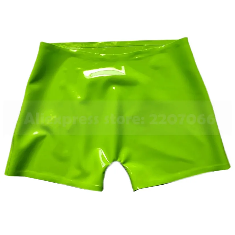 

Apple Green Natural Latex Women Panties Rubber Fetish Tight Shorts Handmade RPW087