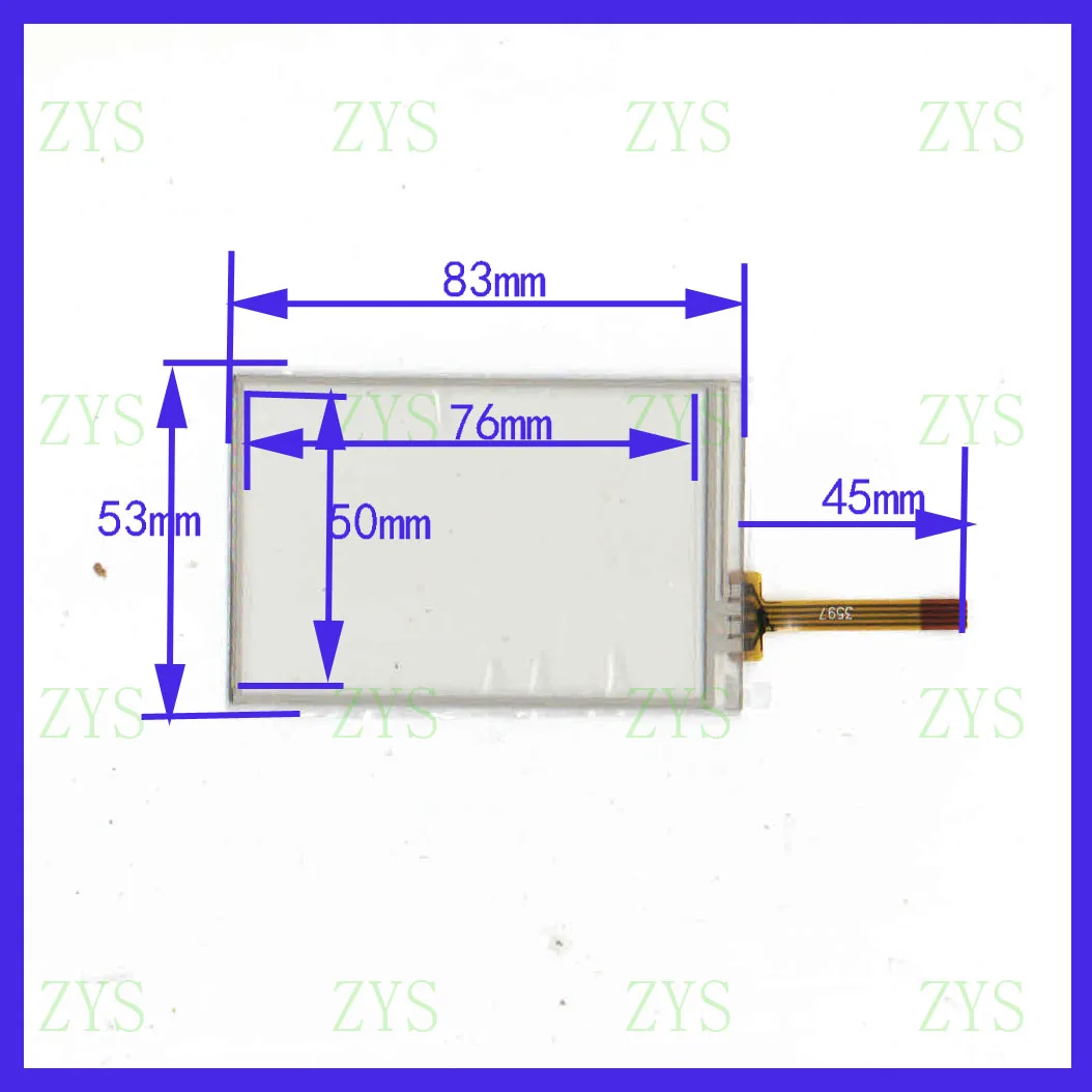 

ZhiYuSun 3597 New 3.5 inch TOUCH Screen panels 82mm*52mm for GPS or commercial use post 52*82mm