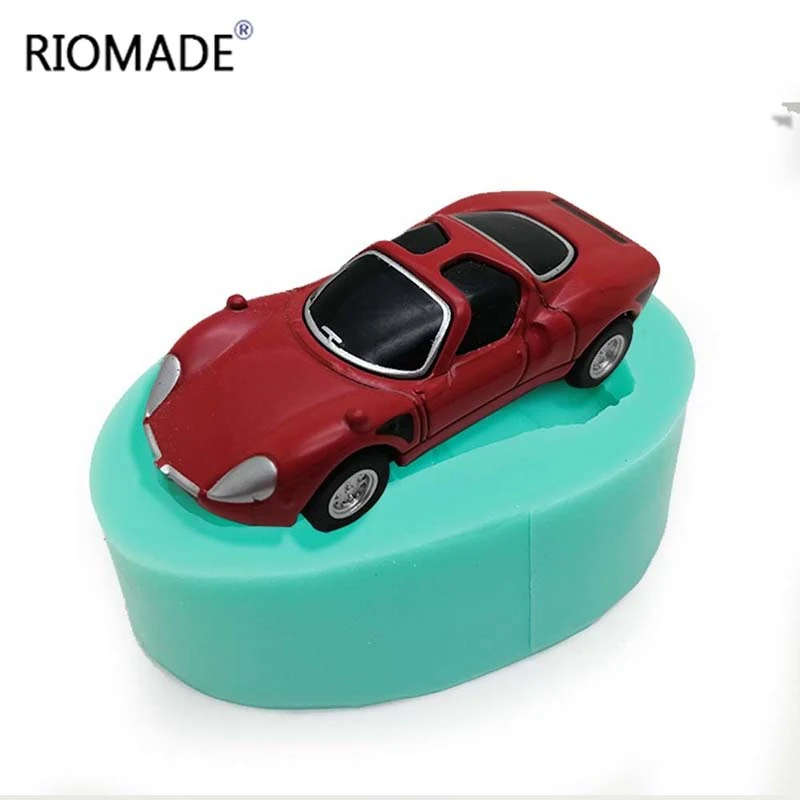 Car Shape Silicone Mold Cake Decorating Tools Sports Racing Car Chocolate Cupcake Fondant Molds Polymer Clay Baking Mould