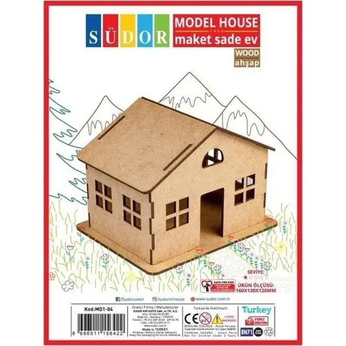 Südor Wood Wooden Diy Model Simple Big House 160x130x120mm