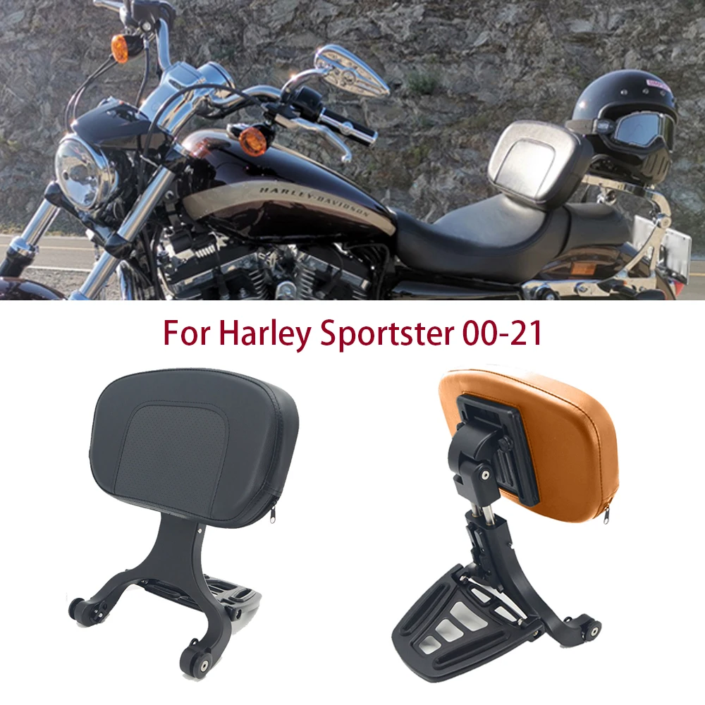 

Motorcycle Multi Purpose Driver & Passenger Backrest For Harley Sportster XL Iron 883 1200 Roadster Seventy-Two 2000-2021