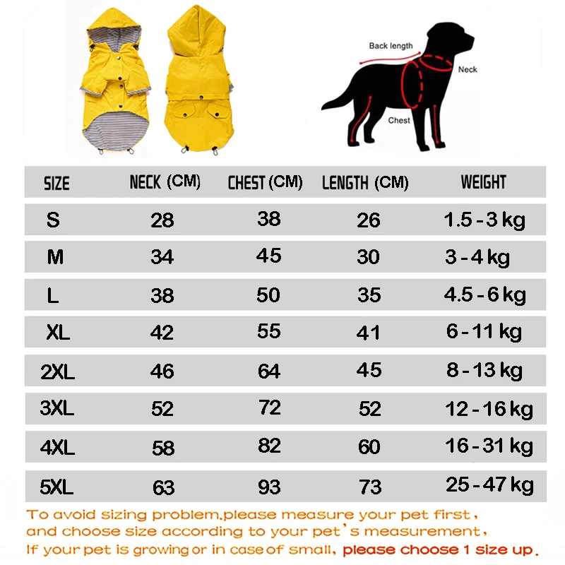 High Quality Waterproof Pet Dog Coat for Small Medium Large Dogs Windproof Jacket Dog Raincoat Dog Sport Hoodies Pet Clothes