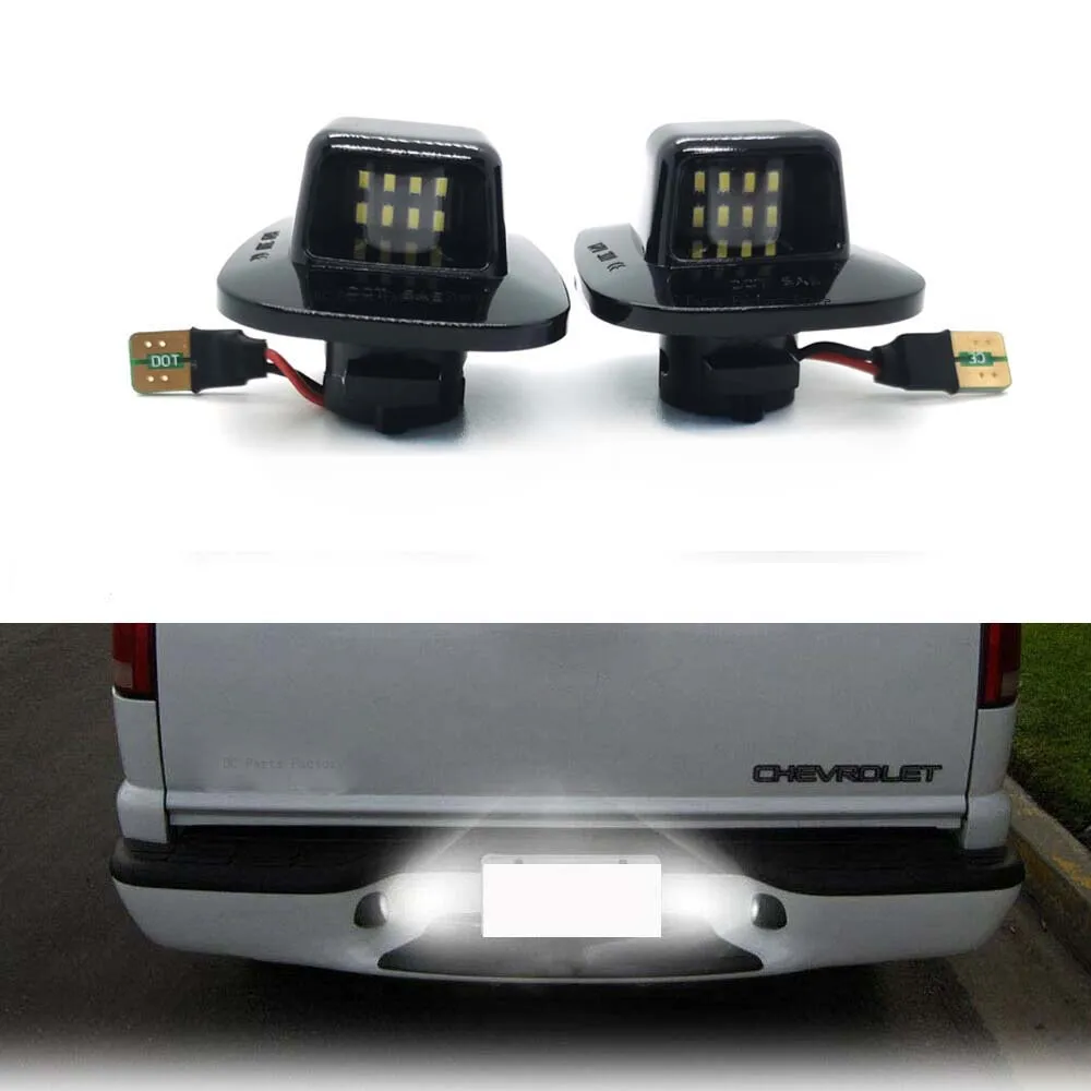 

LED License Plate Light Rear Bumper Tag Lamp Set For 1994 1995 1996 1997 1998-2002 Chevrolet S10 Pickup LED Number Lamp Canbus