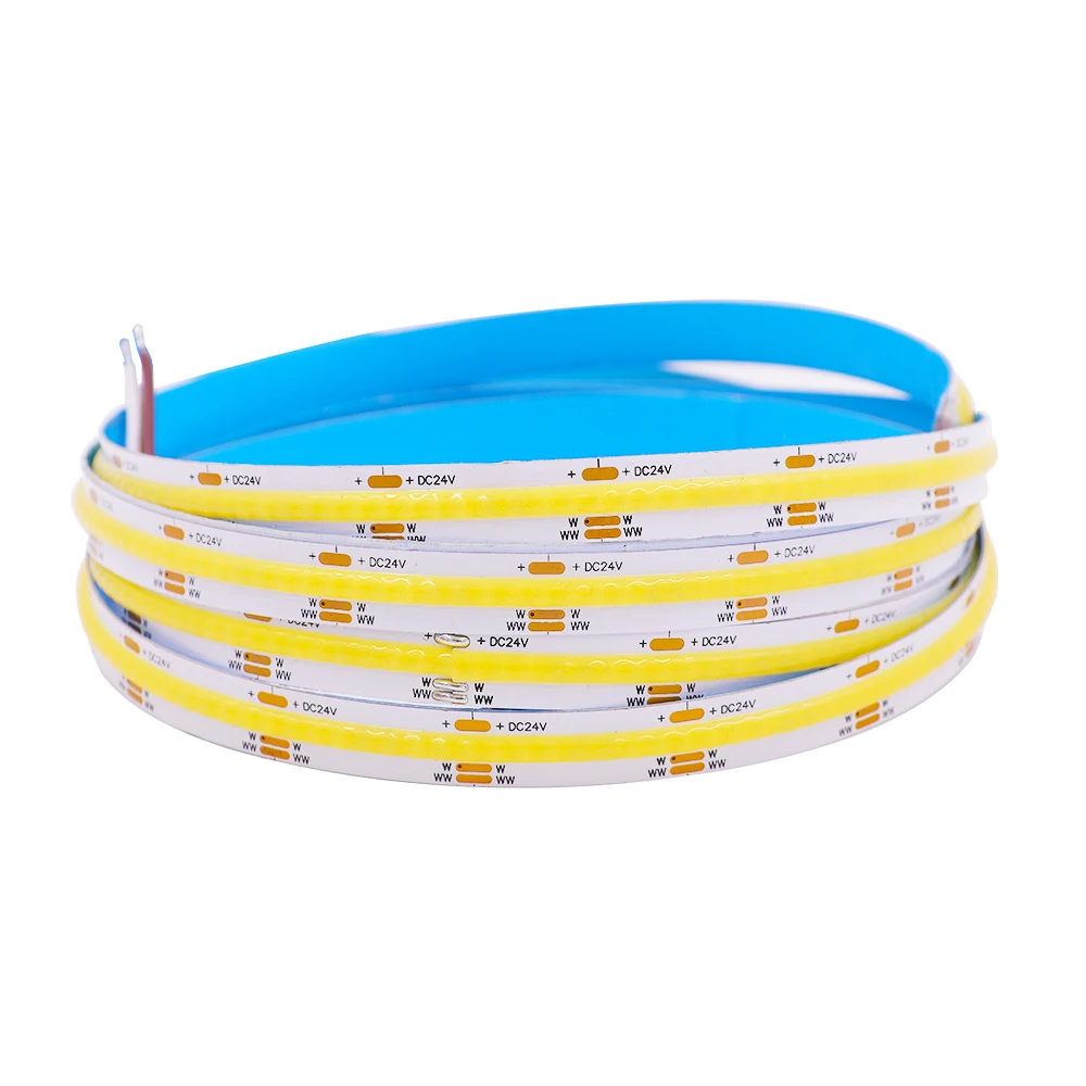 5M COB CCT LED Light Strip 608 LEDs Hight Density Flexible FOB LED Tape Ribbon RA90 Dimmable Linear Light 3000-6500K DC 24V