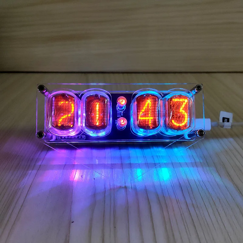 IN-12 moduł zegara z rurką żarową z usługą czasu sieci WIFI ESP8266 IN12 zegar Nixie akcesoria audio do domu prezenty