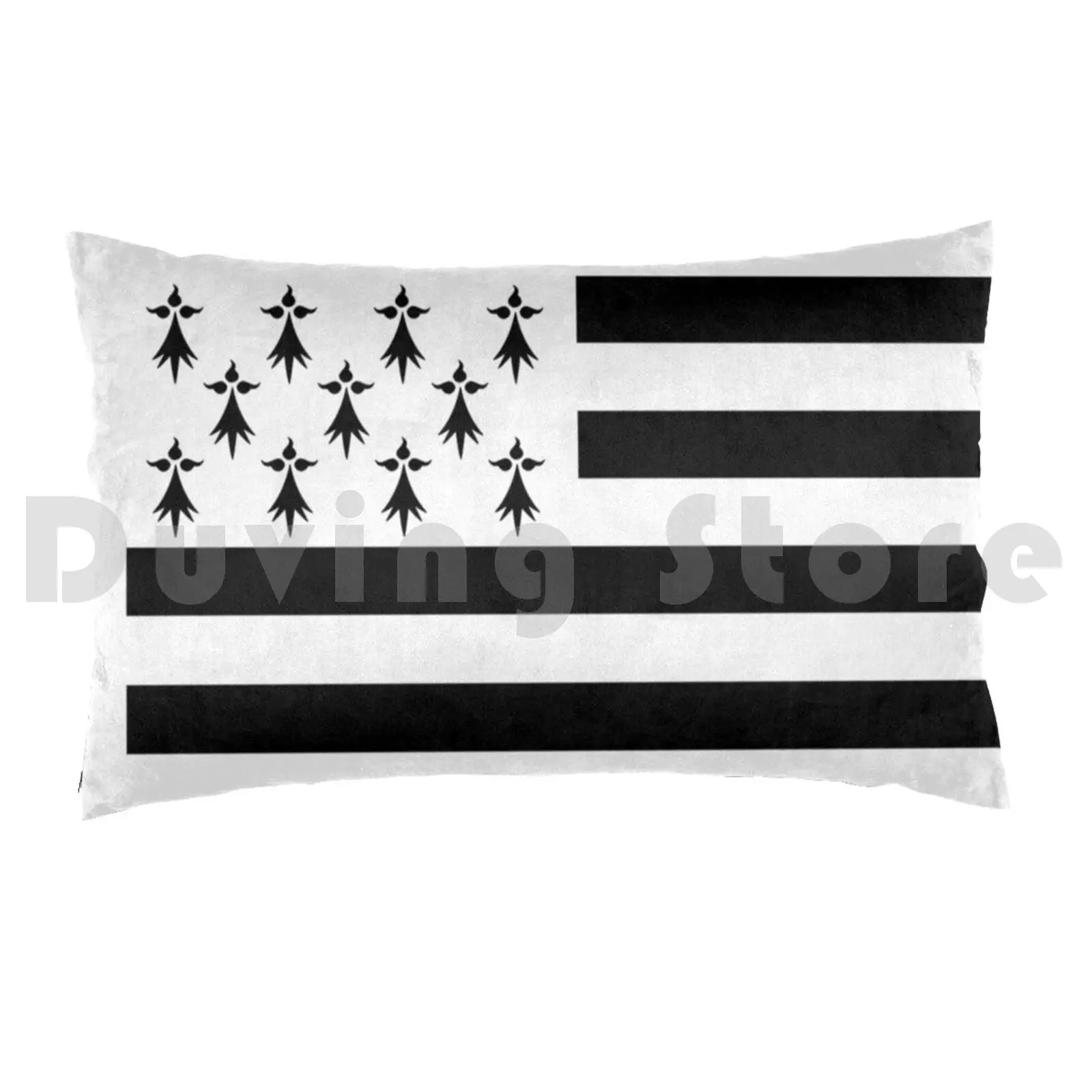 Breton Flag Pillow Case Printed 50x75 Brittany Breizh Breton