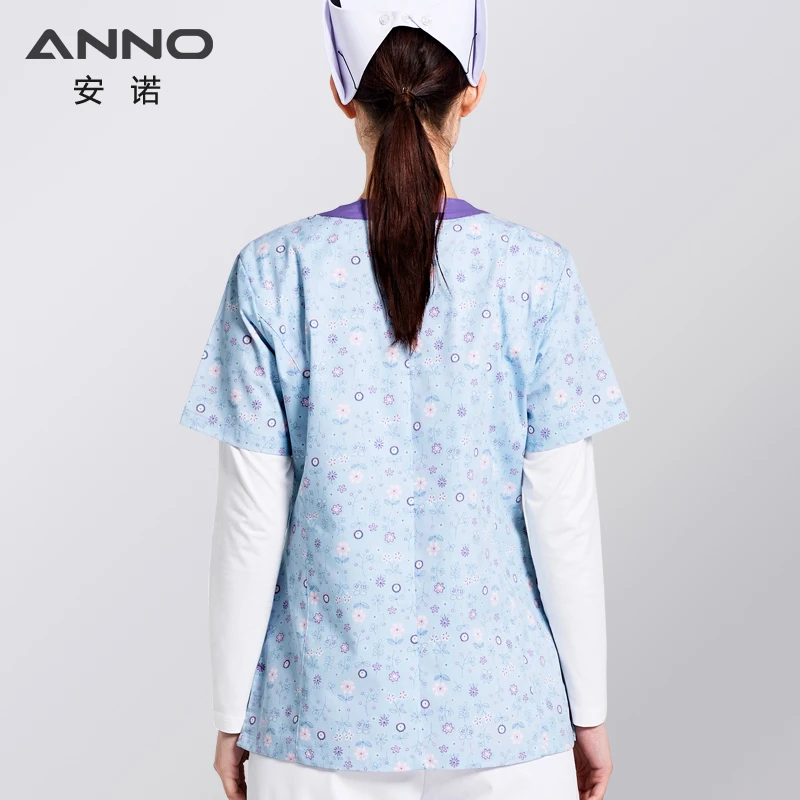 ANNO Medical Hospital Staff Scrubs Nursing Sanitary Uniform Women Female Dental Clinic Nurse Work Beautician Uniforms