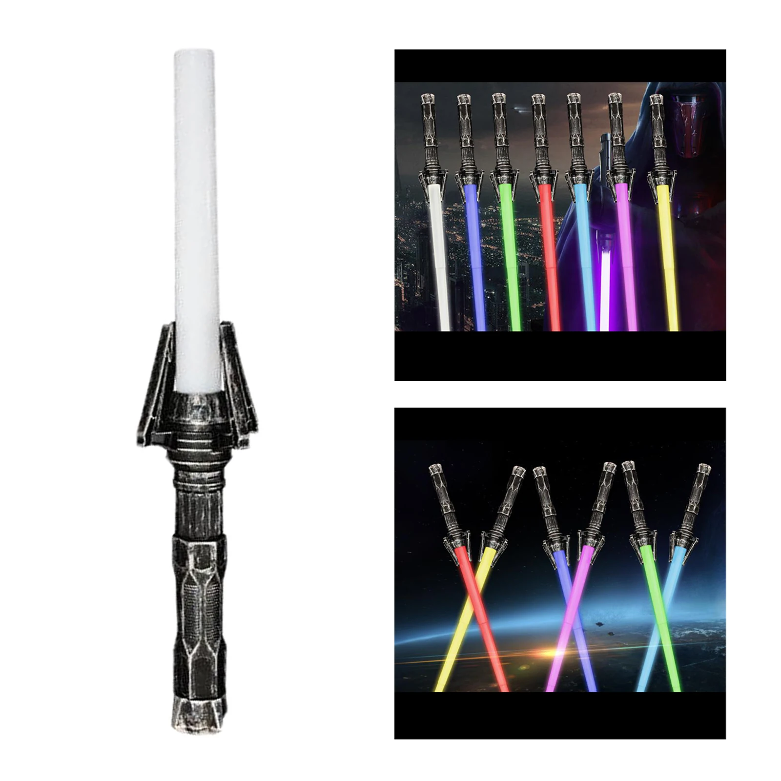 Light Up Flashing Saber  Toy with Its Dress Up Present Parts Prop