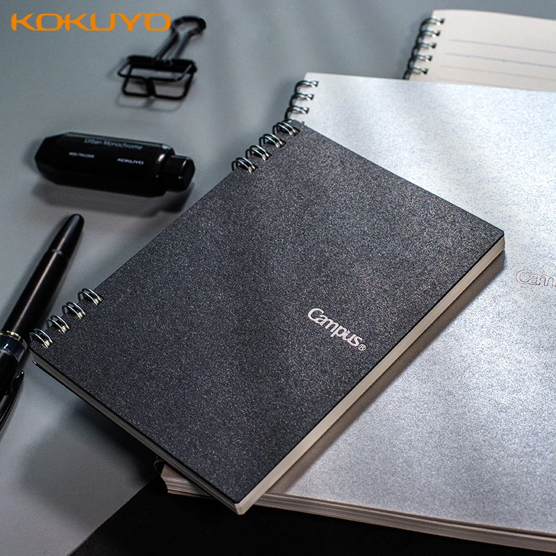 KOKUYO Double Loop Notebook Campus Double Spiral Coil Notebook Business Meeting Notebook Hard Shell Hard Surface Grid Notebook